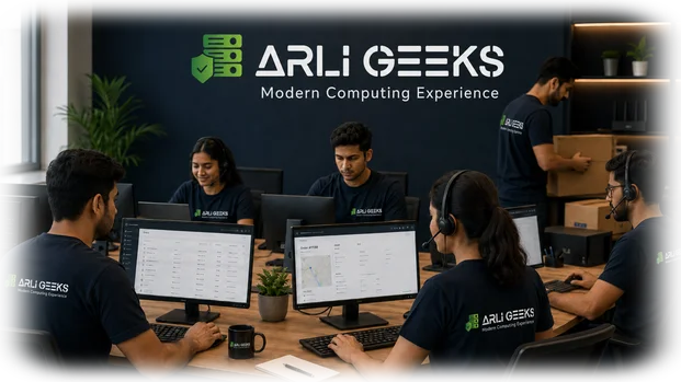 IT specialist providing remote helpdesk support to a business user