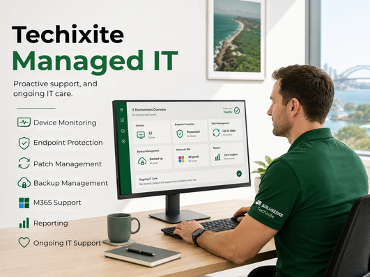 IT engineer working onsite on office network equipment